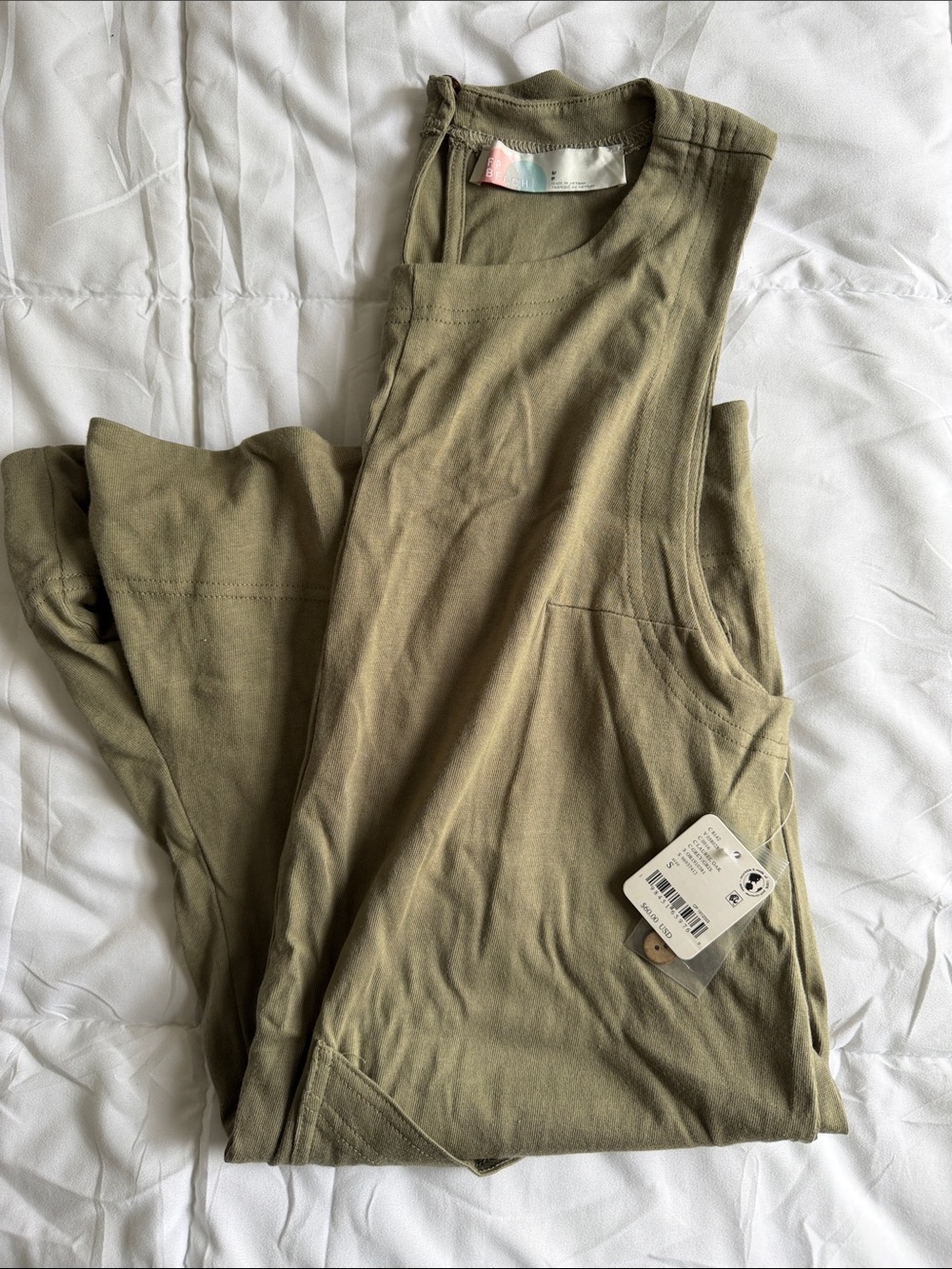 Sleeveless Olive Green Jumpsuit